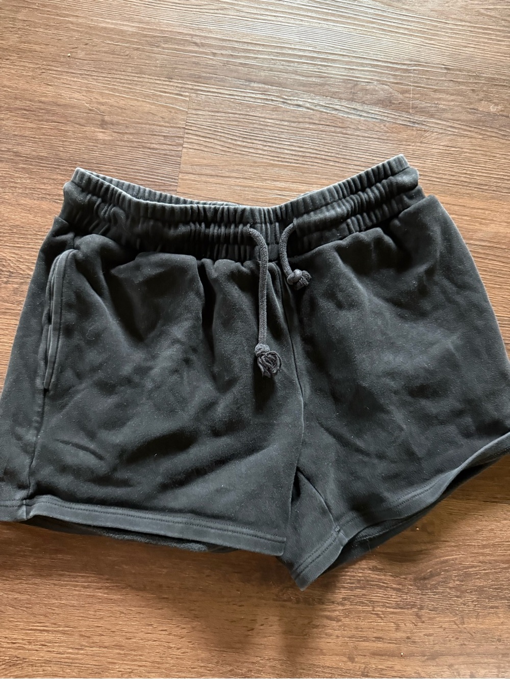 Women's Zyia Black Drawstring Lounge Shorts